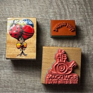 Rubber Stamps bundle, Vintage Sky Kids Inc, Happy Birthday, Vintage Y2K